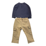 THE ROAD KING completo 2pz bicolore felpa-pantalone Blu per Neonato K069 BLU THE ROAD KING 