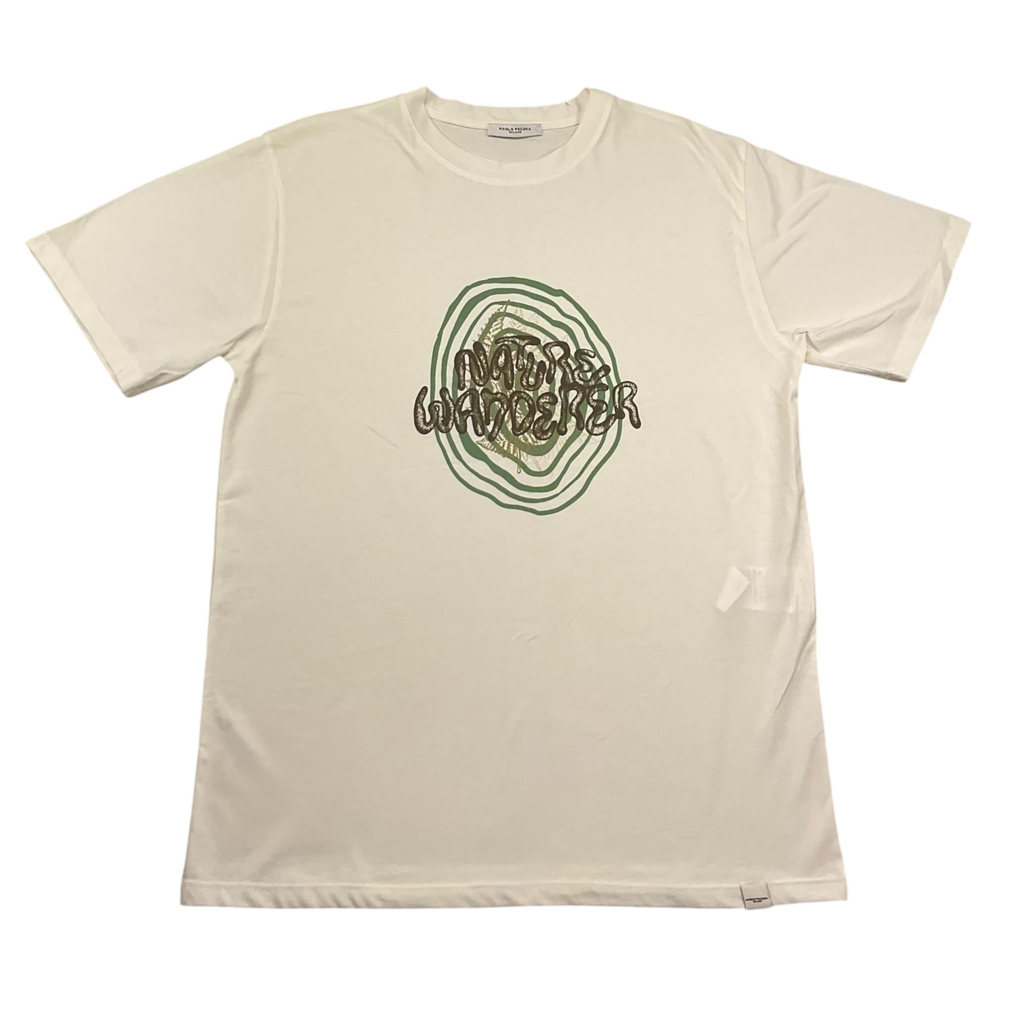 Paolo Pecora T-Shirt Girocollo Tinta Unita con Stampa per Bambino PP4058 PANNA PAOLO PECORA 