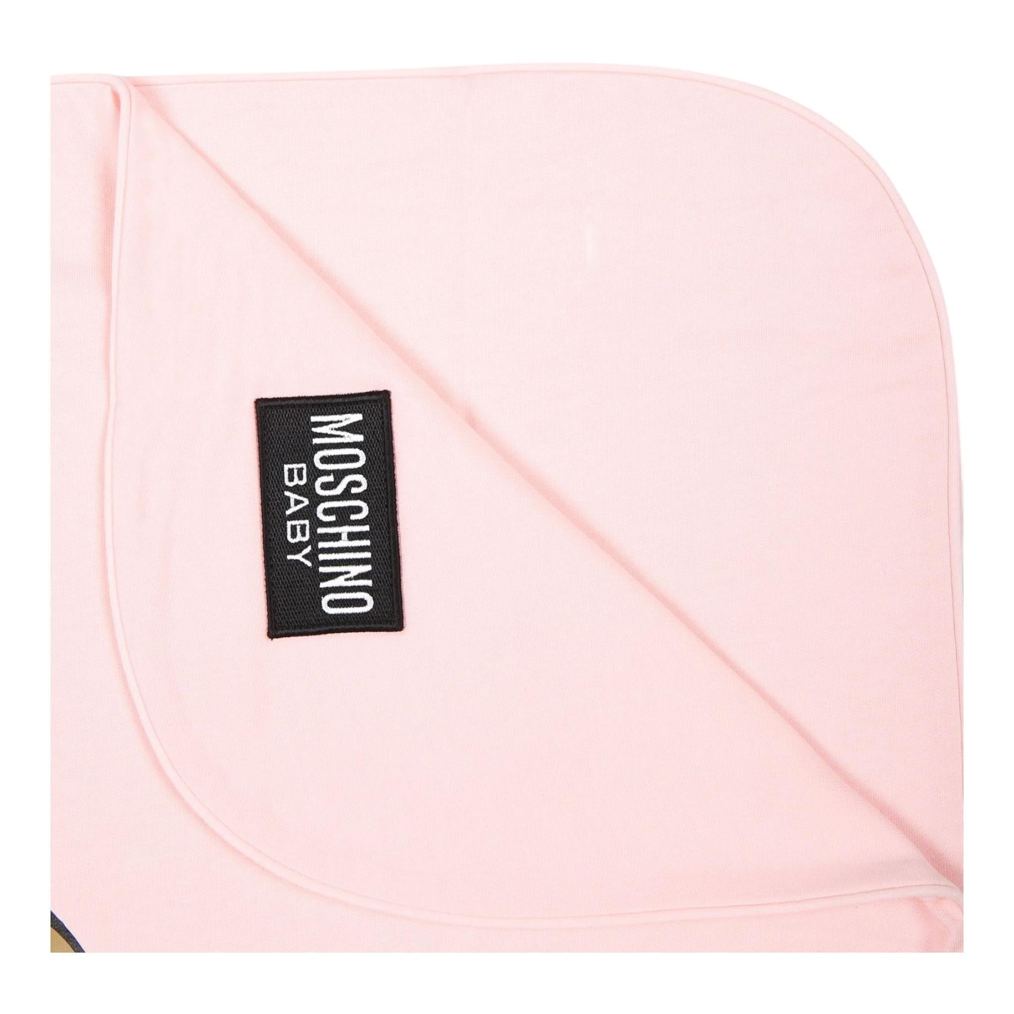 Moschino Coperta Tinta Unita con Stampa per Bambina MUB00J ROSA MOSCHINO 