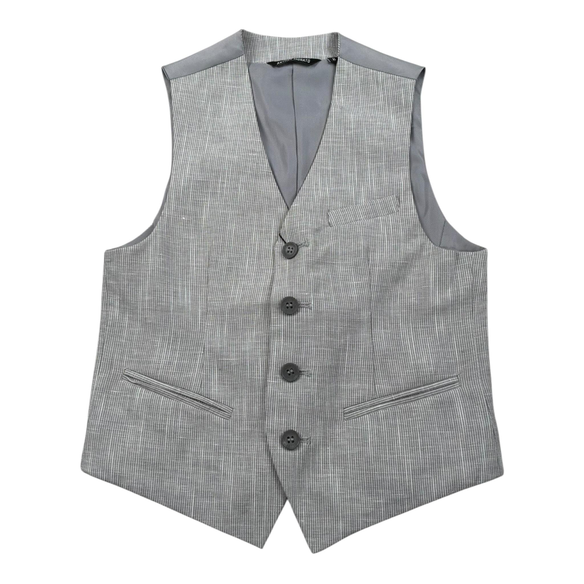 Antony Morato Gilet Tinta Unita con Microfantasia per Bambino VE00029 GRIGIO ANTONY MORATO 