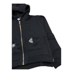 U+è BY MISS GRANT felpa con zip e cappuccio tinta unita Nero per Bambina UE1479 NERO U+è BY MISS GRANT 