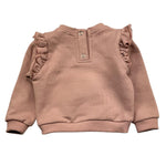 TRUSSARDI felpa chiusa girocollo tinta unita con logo Rosa per Neonata TIA25197 ROSA TRUSSARDI 