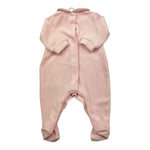 NANAN tutina tinta unita con stampa Rosa per Neonata I2400103R ROSA NANAN 