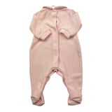 NANAN tutina tinta unita con stampa Rosa per Neonata I2400103R ROSA NANAN 