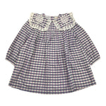 LOUISE MISHA abito tinta unita con fantasia a quadri Lilla per Bambina GRIW24S0186 LILLA LOUISE MISHA 