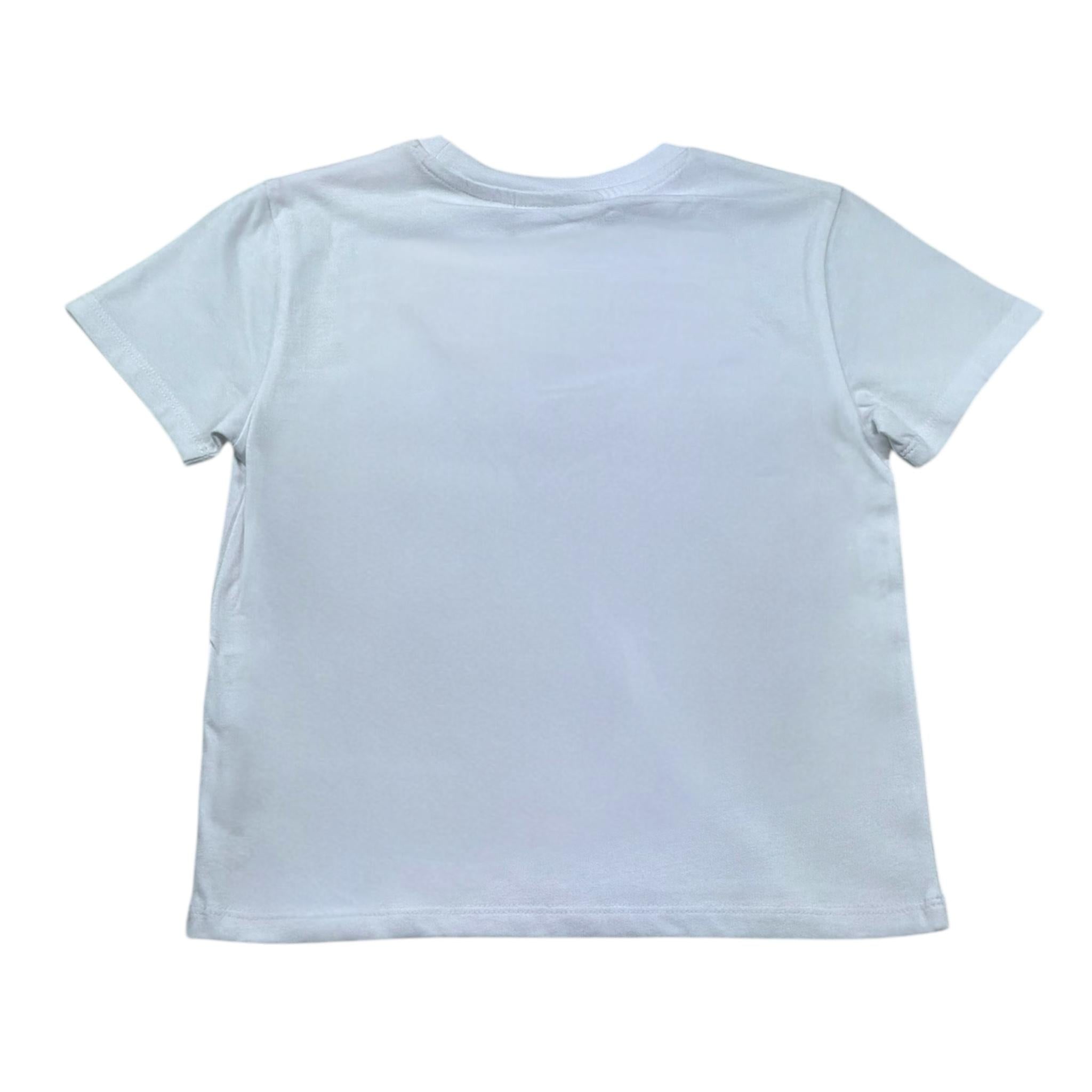 Juicy Couture T-Shirt Girocollo Tinta Unita con Stampa per Bambina JBX6709 BIANCO JUICY COUTURE 