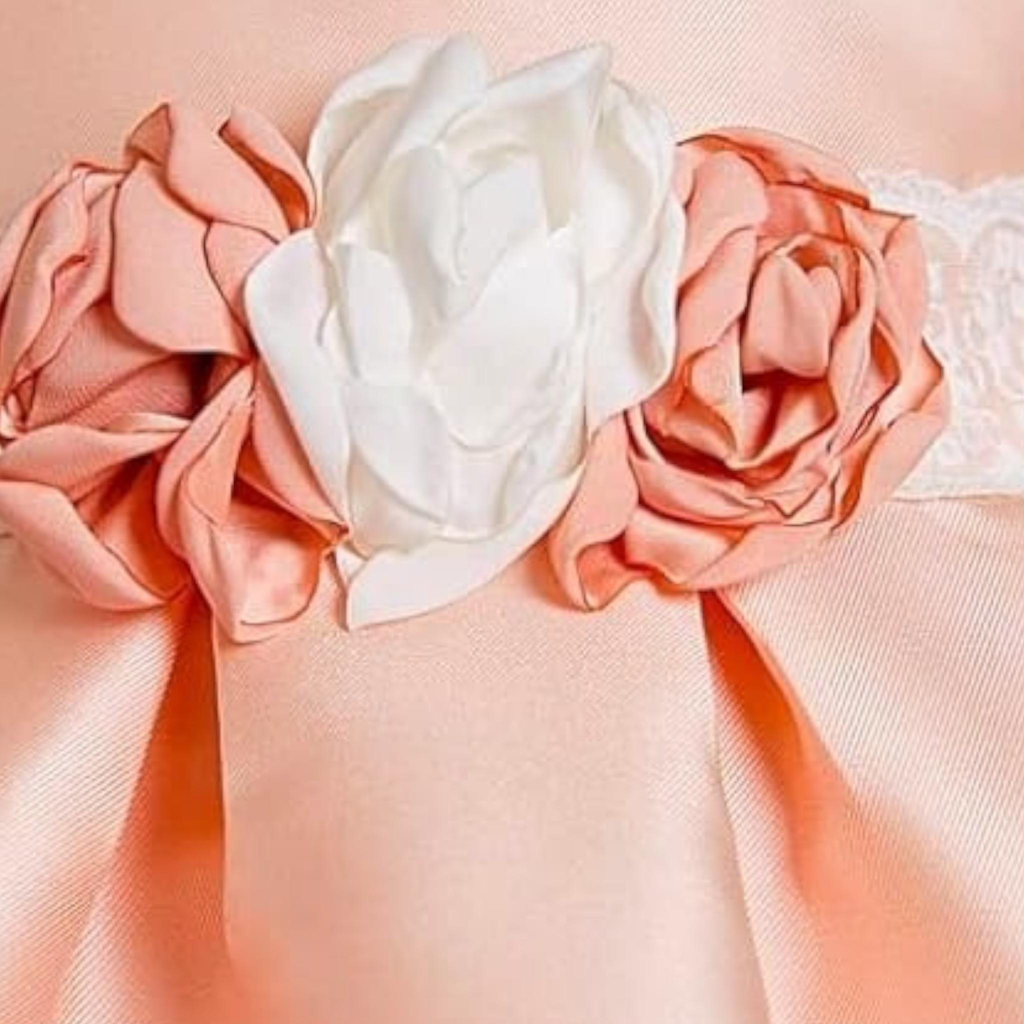 Abel & Lula Abito Cerimonia Tinta Unita con Applicazioni per Bambina 5014J ROSA ABEL & LULA 