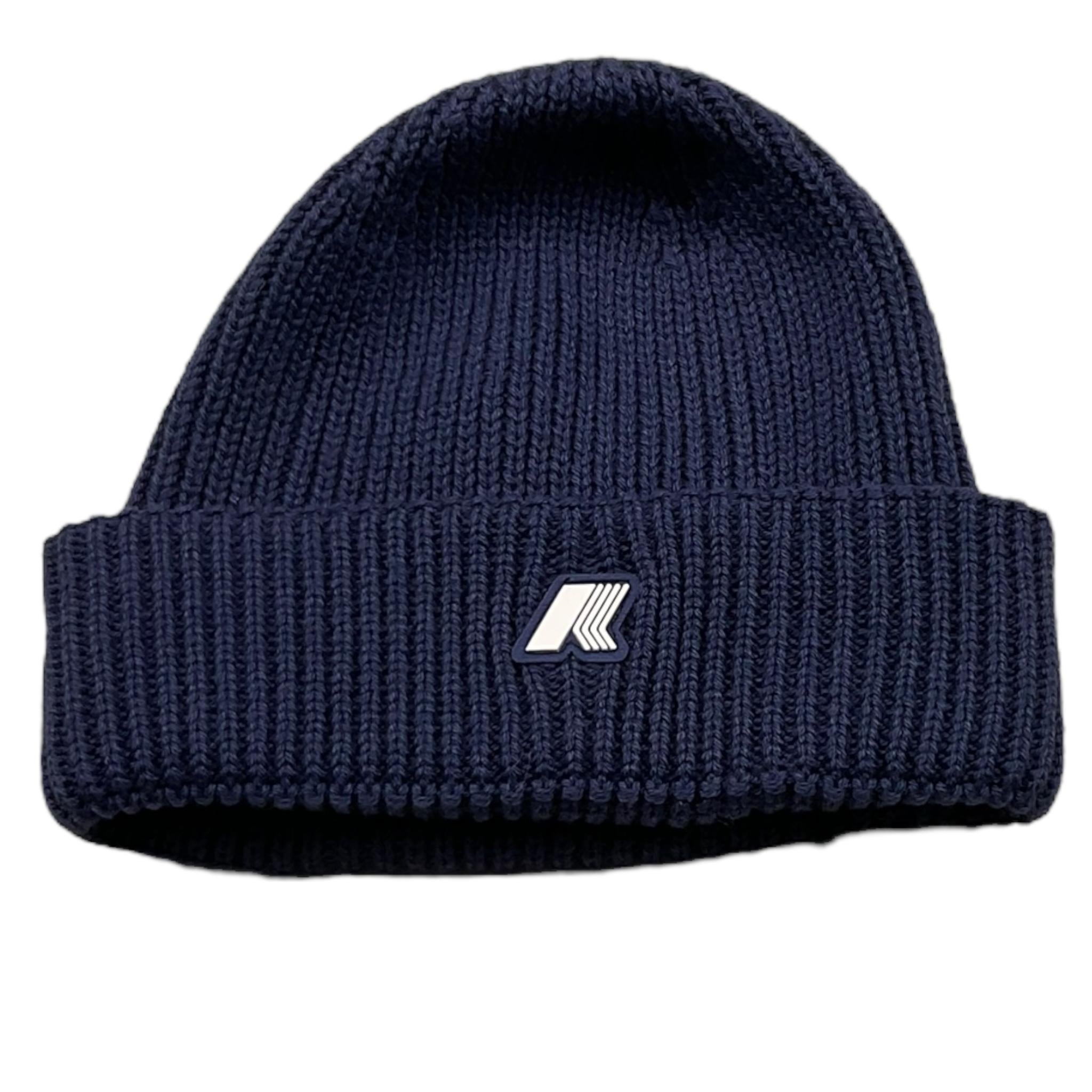 K-WAY cappello tinta unita con logo Blu per Neonato K1151RWO BLU K-WAY 
