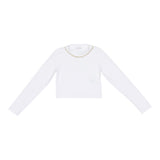 LU LU BY MISS GRANT shirt tinta unita con applicazioni Bianco per Bambina KK3165 BIANCO LU LU BY MISS GRANT 