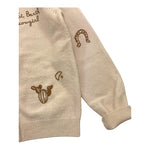 SAINT BARTH cardigan tinta unita con stampa Beige per Bambina BLL005 BEIGE SAINT BARTH 