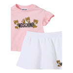 Moschino Completo 2 Pezzi T-Shirt-Gonna per Neonata MAG01G BIANCO/ROSA MOSCHINO 