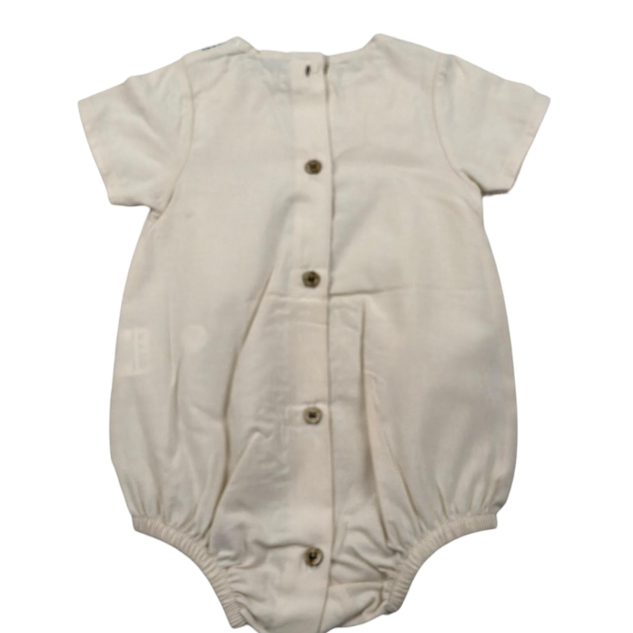 Babidu Pagliaccetto Tinta Unita Mezza Manica per Neonata 34402 BEIGE BABIDU 