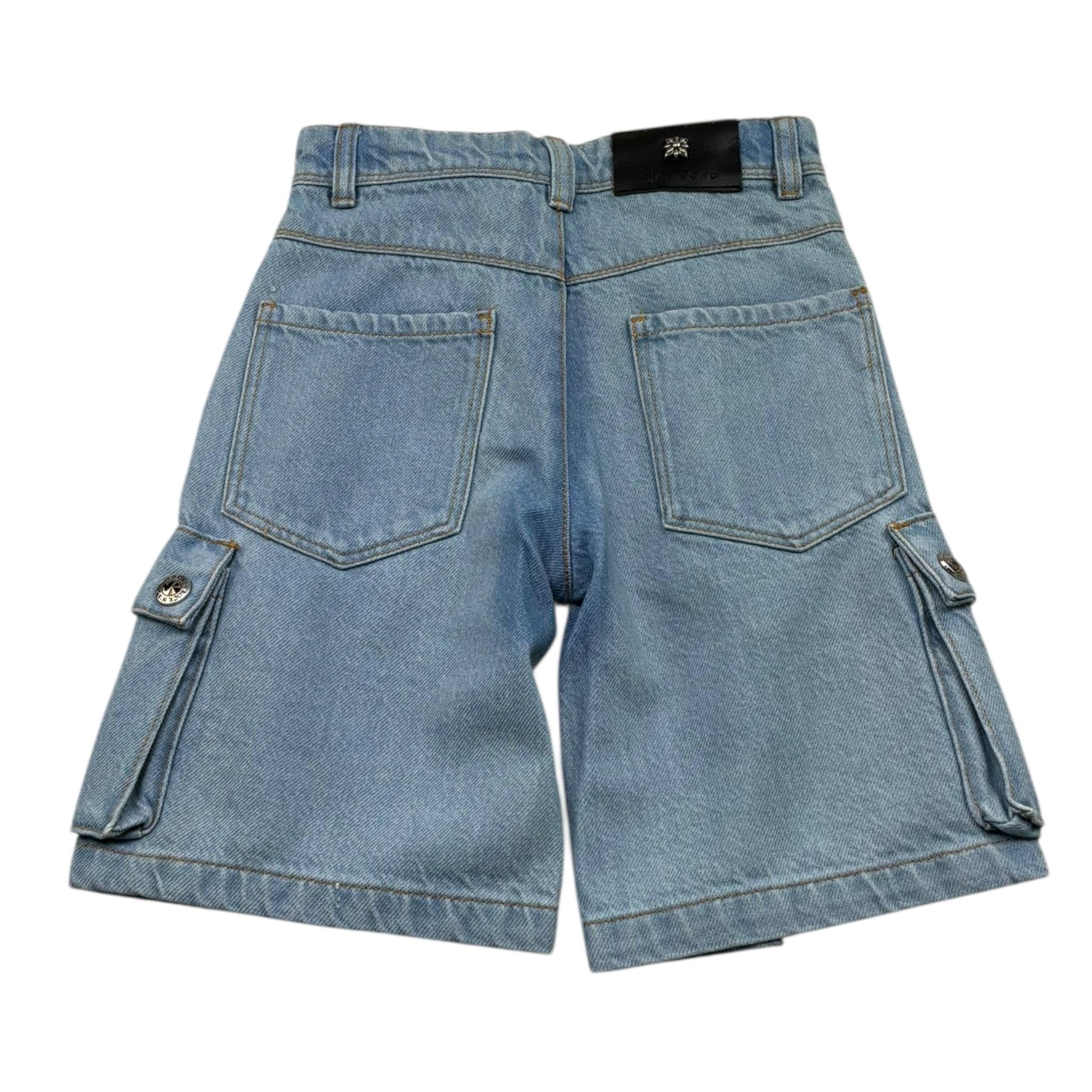 John Richmond Bermuda Tinta Unita In Denim per Bambino RBP2613BE AZZURRO JOHN RICHMOND 