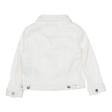 Dsquared2 Giacca Tinta Unita Modello Denim Con Tasche Bianco Per Bambino