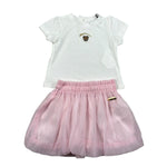 Moschino Completo 2 T-Shirt-Gonne per Neonata MDG01S BIANCO/ROSA MOSCHINO 