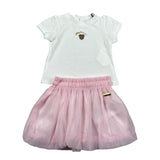 Moschino Completo 2 T-Shirt-Gonne per Neonata MDG01S BIANCO/ROSA MOSCHINO 