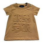 John Richmond T-Shirt Girocollo Tinta Unita con Logo per Neonato RIP26015TS MARRONE JOHN RICHMOND 