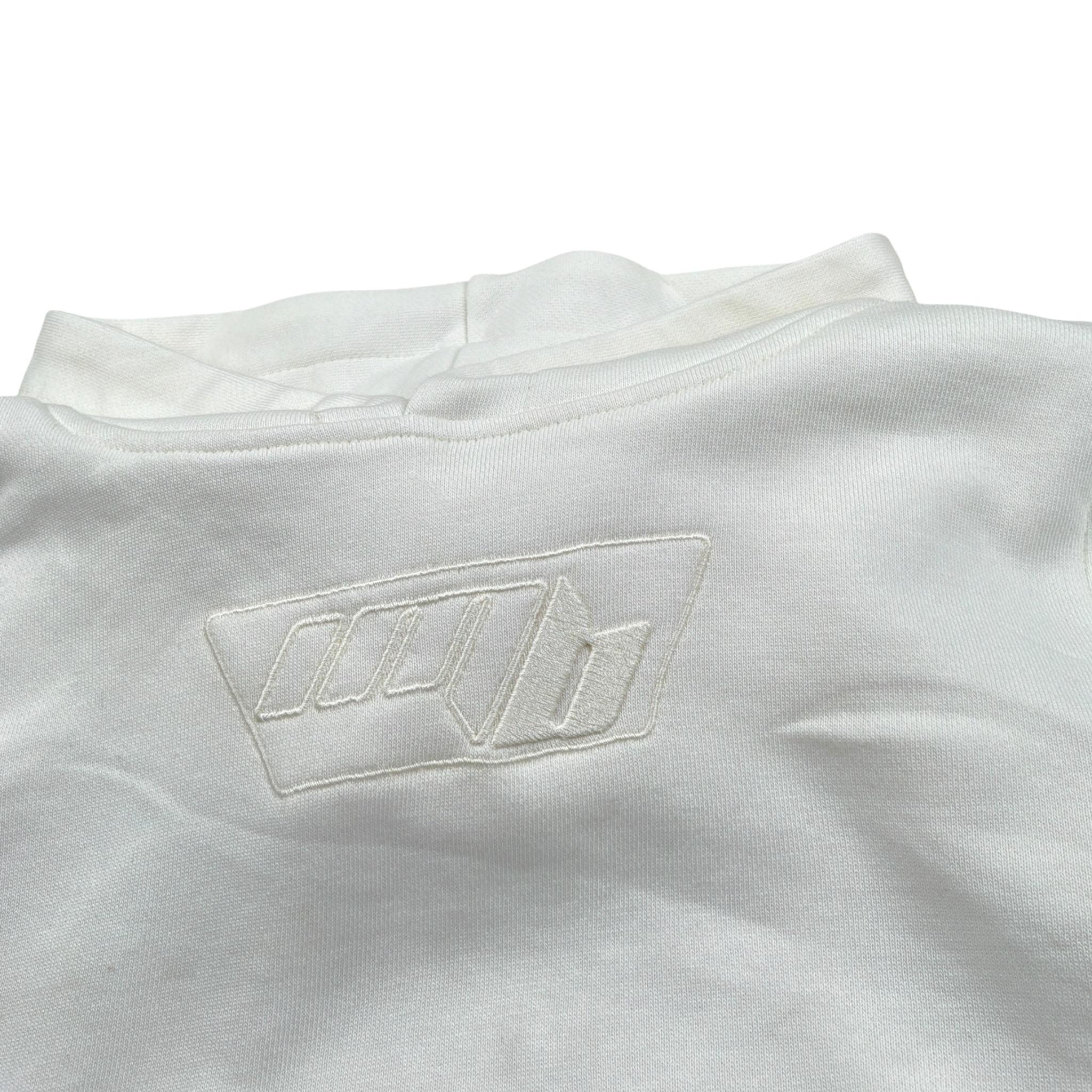 I'M Brian Felpa tinta unita con Cappuccio Bianco per Neonato F2920 BIANCO I'M BRIAN 