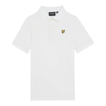 Lyle&Scott Polo Mezza Manica Tinta Unita con Logo per Bambino 48066 BIANCO LYLE&SCOTT 