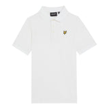 Lyle&Scott Polo Mezza Manica Tinta Unita con Logo per Bambino 48066 BIANCO LYLE&SCOTT 