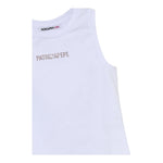 Patrizia Pepe Canotta Tinta Unita con Brillantini per Bambina 7M0813 BIANCO PATRIZIA PEPE 