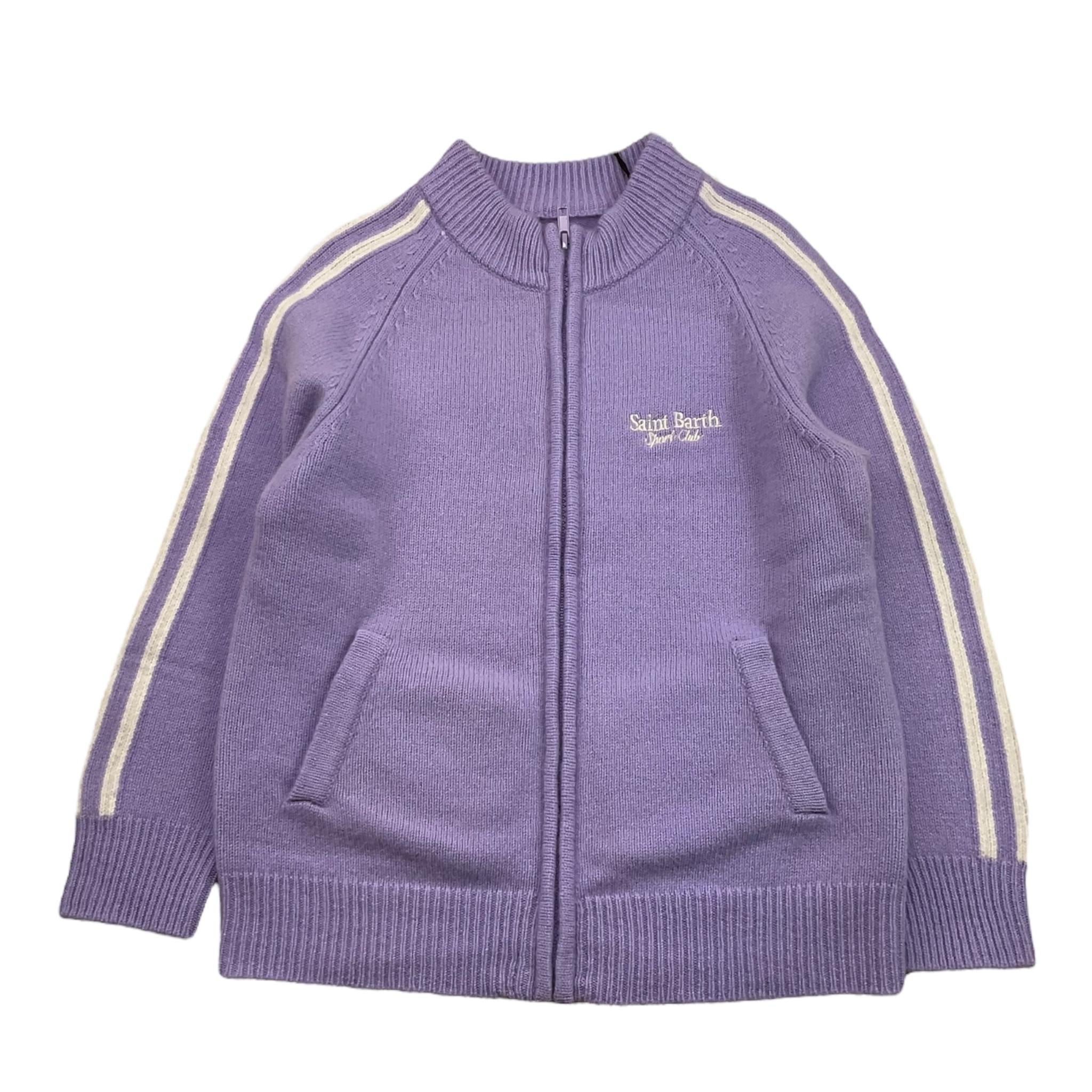 SAINT BARTH maglia tinta unita con zip mezzo collo Lilla per Bambina CIH001 LILLA SAINT BARTH 