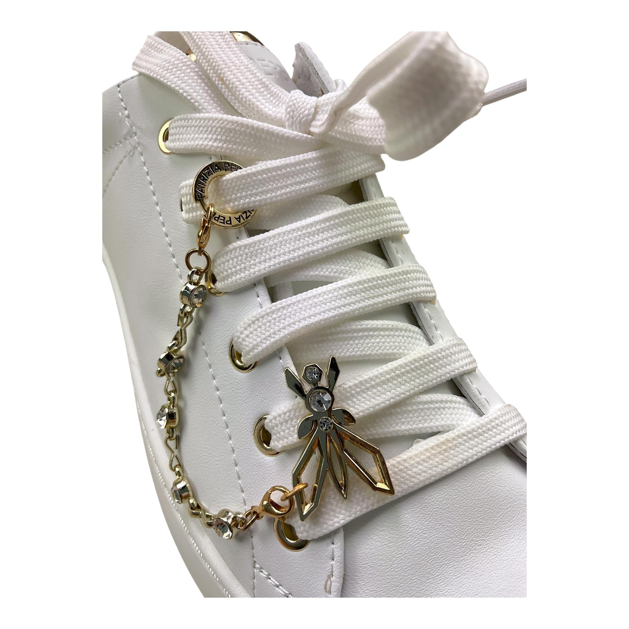 Patrizia Pepe Sneakers Tinta Unita con Lacci per Bambina PPJ305 BIANCO PATRIZIA PEPE 