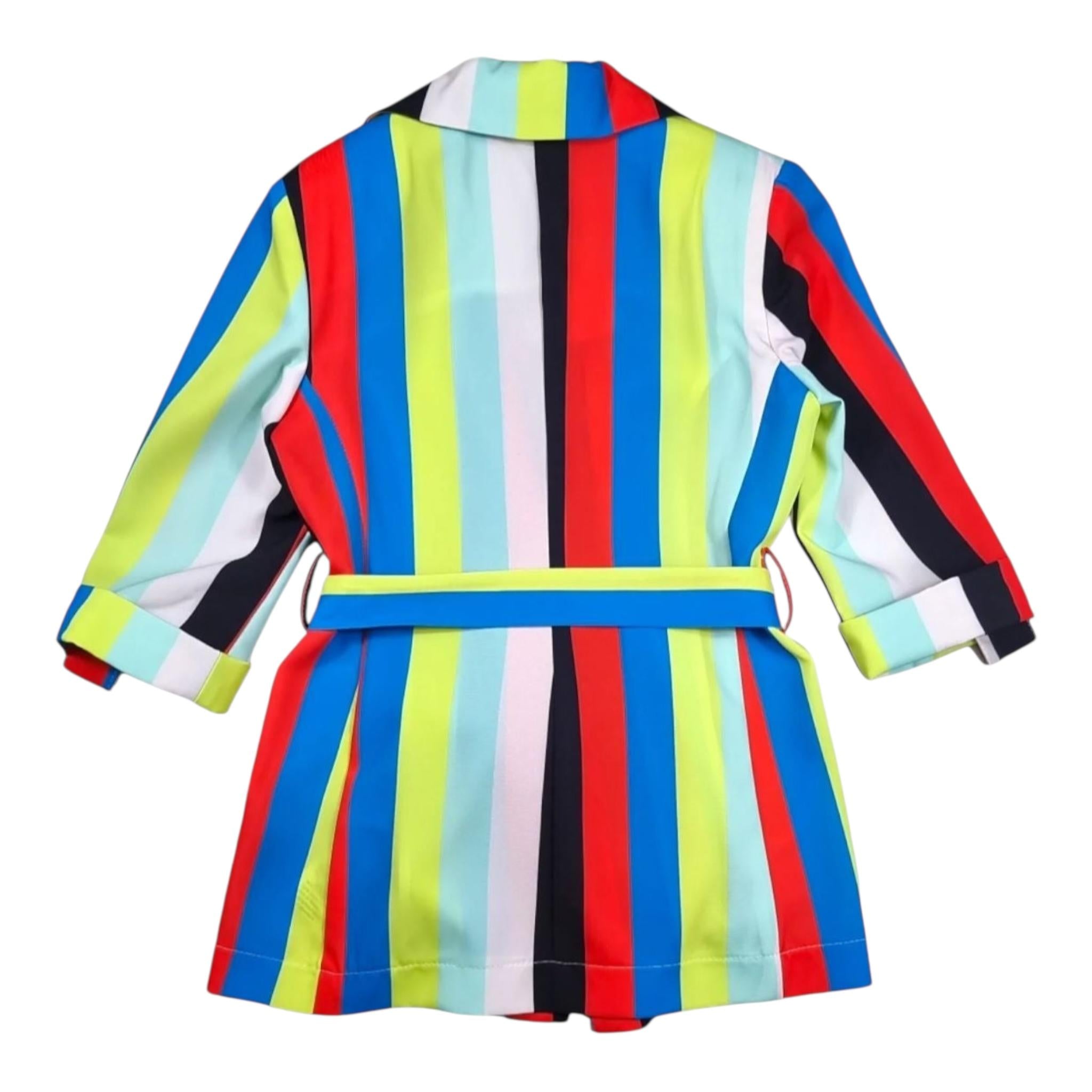 Fun & Fun Giacca Multicolor con Cintura E Fantasia A Righe per Bambina FNJJK14861 MULTICOLOR FUN & FUN 