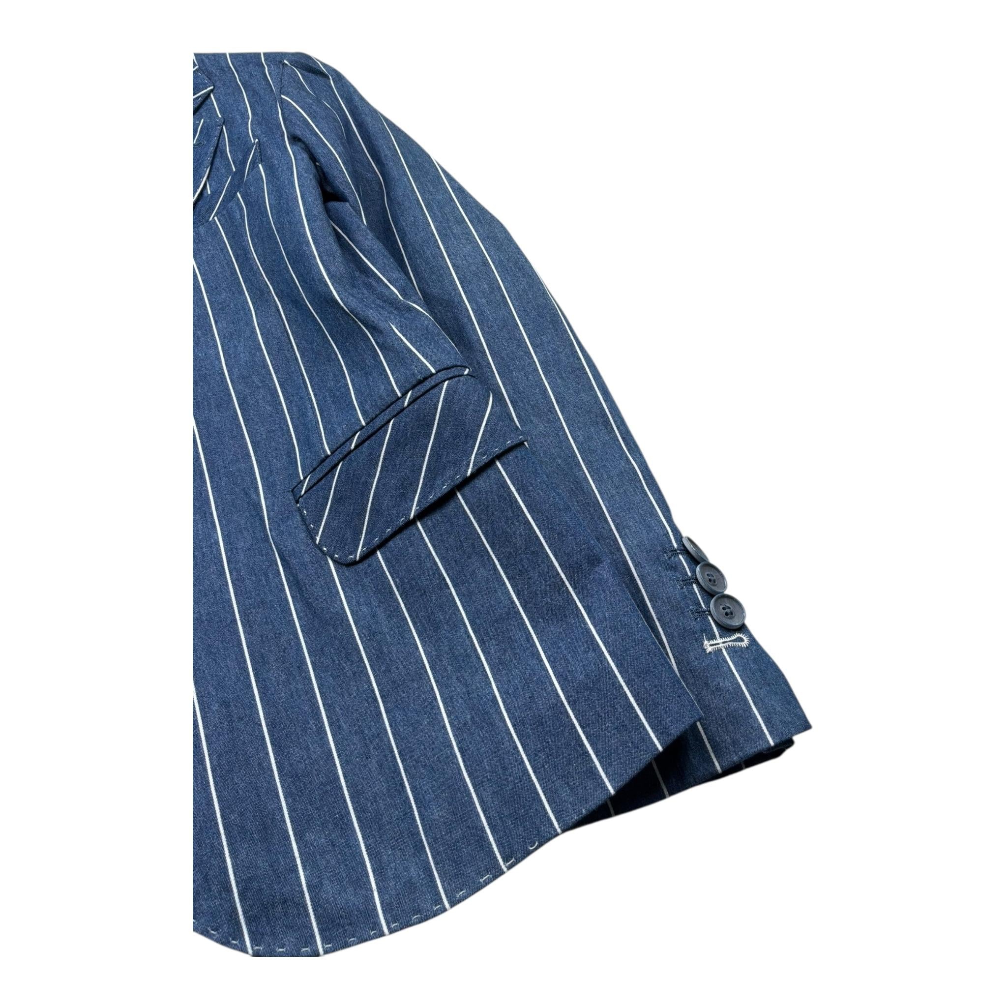 Manuel & Frank Giacca Tinta Unita con Fantasia A Righe per Bambino MF6263R BLU MANUEL & FRANK 