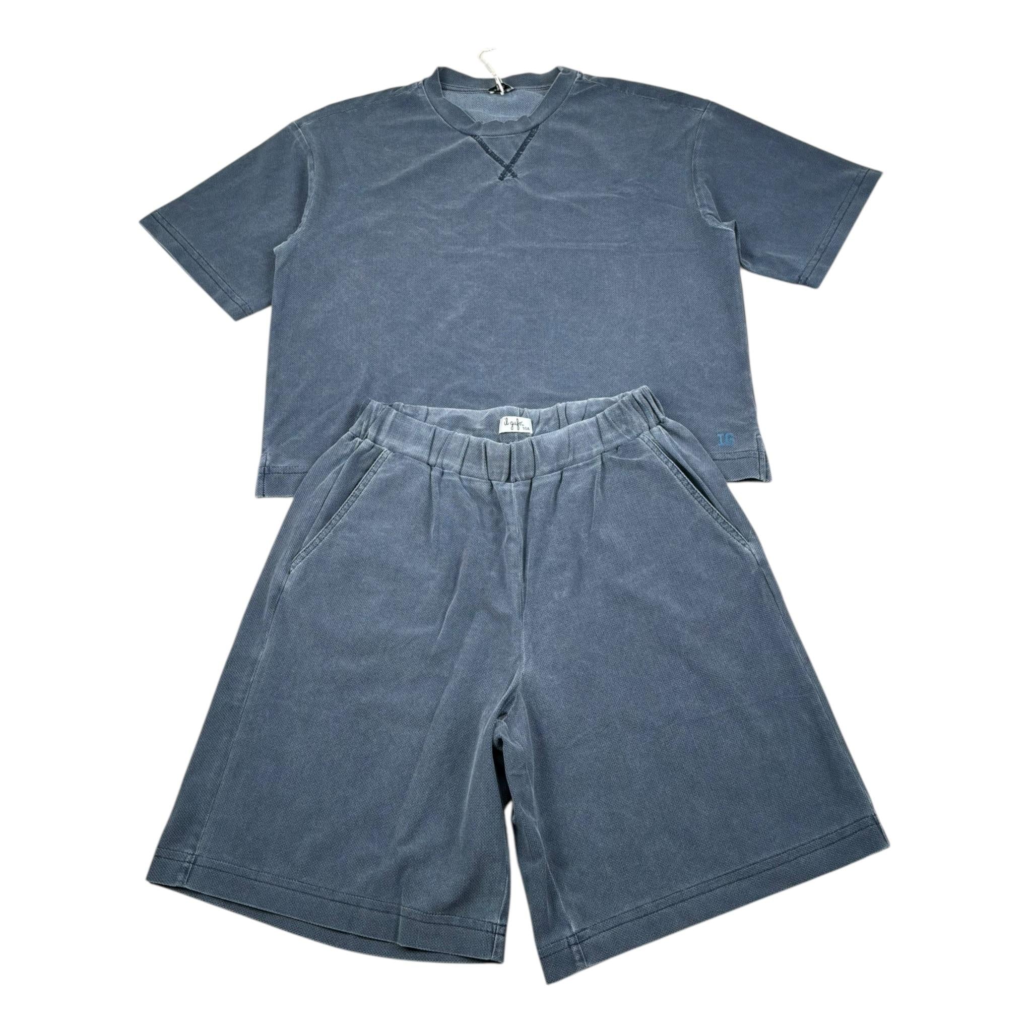 Il Gufo Completo 2 Pezzi T-Shirt-Bermuda Tinta Unita per Bambino P25DP537N0107 BLU IL GUFO 