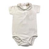 Wedoble Body Mezza Manica Tinta Unita Con Colletto Bianco Per Neonata