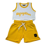 Refrigiwear Completo 2 Pezzi Top-Short per Neonata RG1471W25 BIANCO/GIALLO REFRIGIWEAR 