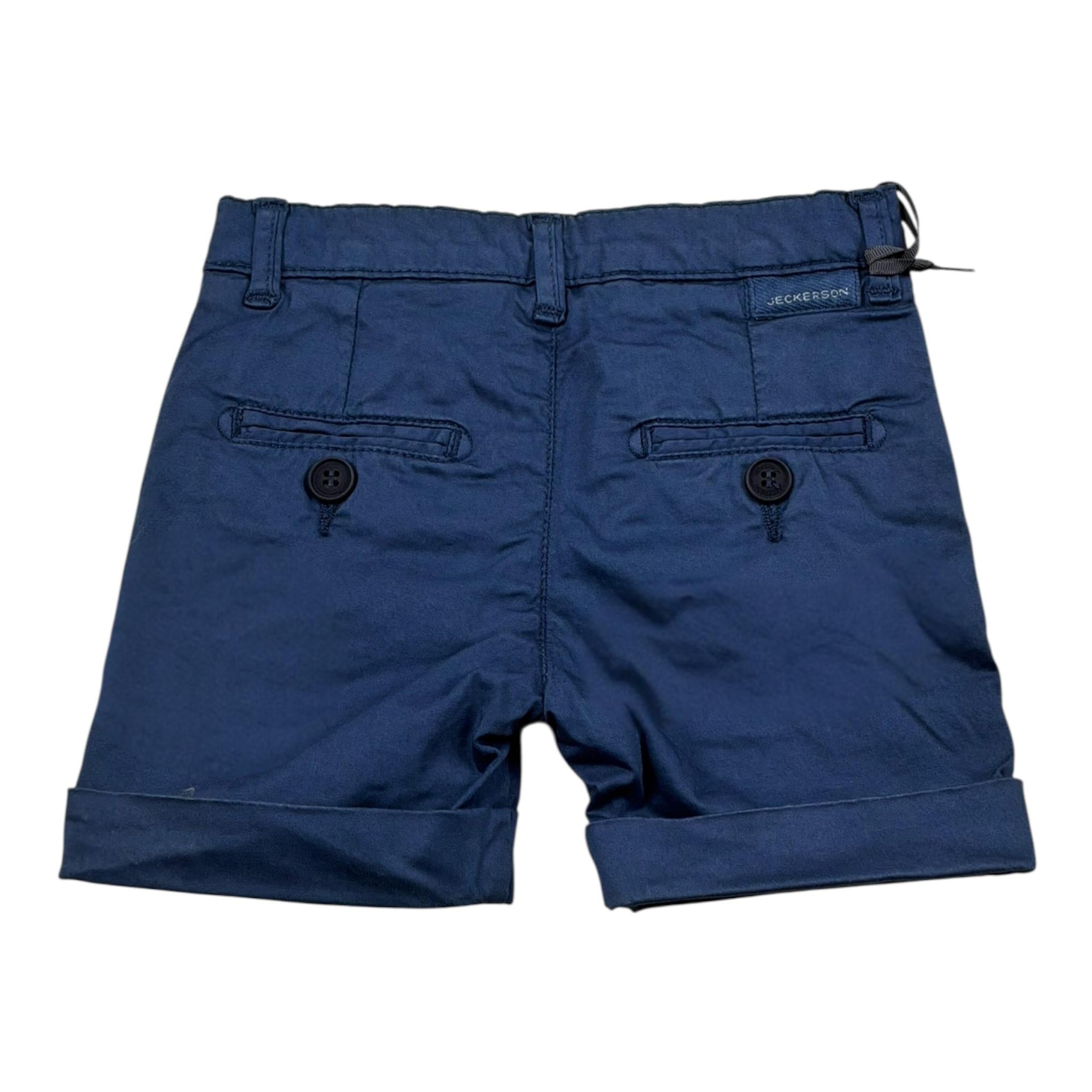 Jeckerson Bermuda Tinta Unita con Girovita Regolabile per Neonato JN4111 BLU JECKERSON 