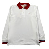 Trussardi Polo Manica Lunga Tinta Unita con Profili In Contrasto per Bambino TBP26049PO BIANCO TRUSSARDI 