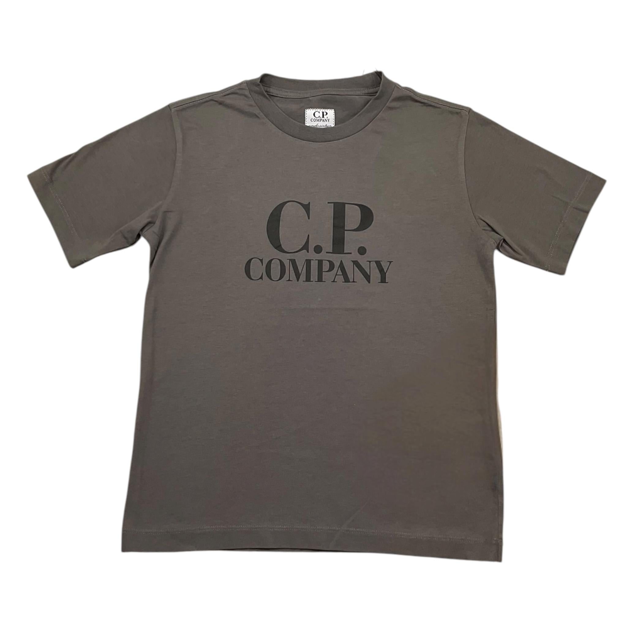 C.P. Company T-Shirt Girocollo Tinta Unita per Bambino CNM006 GRIGIO C.P. COMPANY 