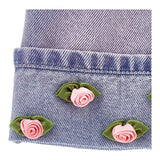 Monnalisa Salopette In Denim Tinta Unita con Applicazioni per Neonata 39E701 VIOLA MONNALISA 