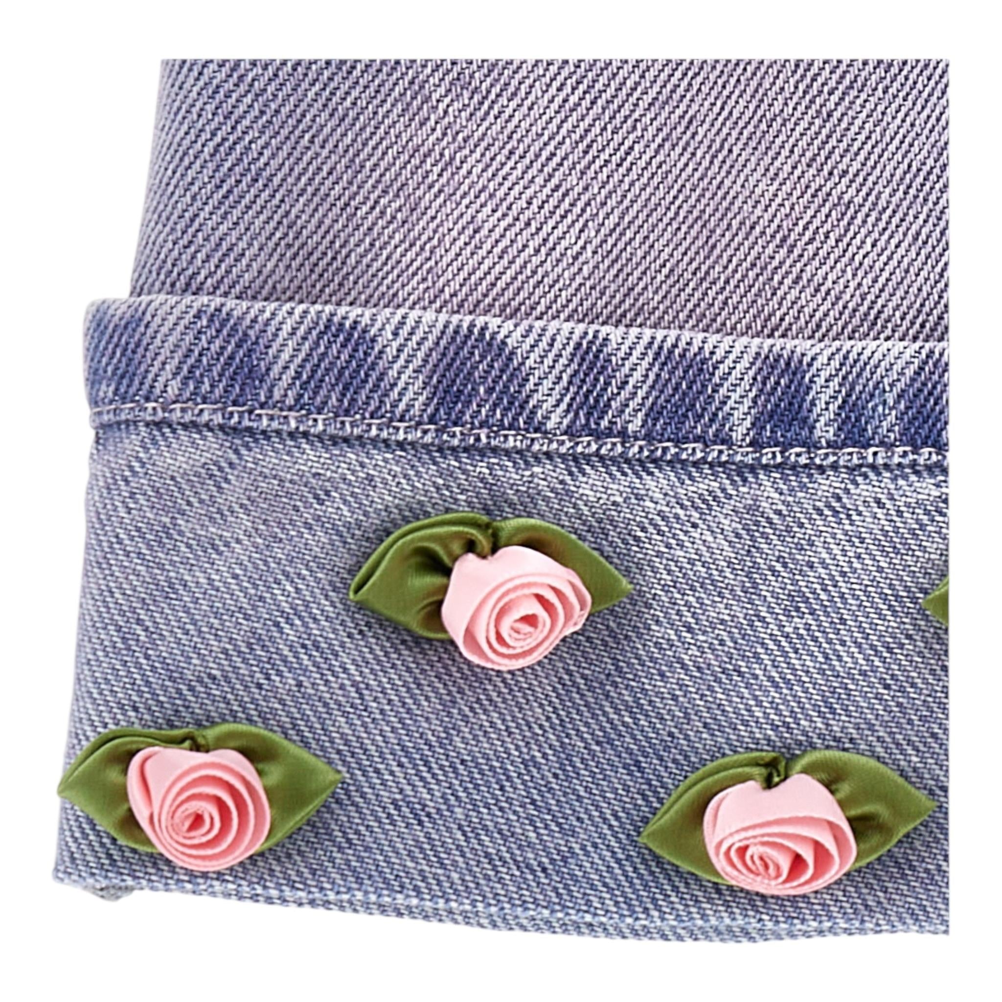 Monnalisa Salopette In Denim Tinta Unita con Applicazioni per Neonata 39E701 VIOLA MONNALISA 