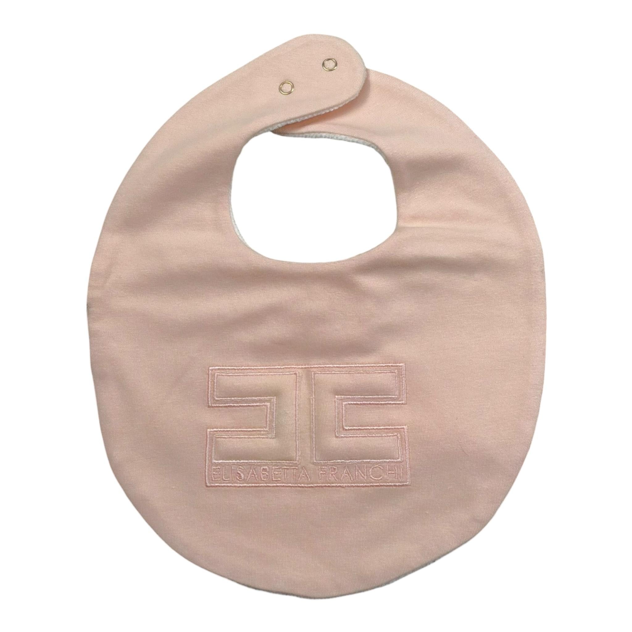 Elisabetta Franchi Bavetta Tinta Unita Logata per Neonata ENBA045 ROSA ELISABETTA FRANCHI 
