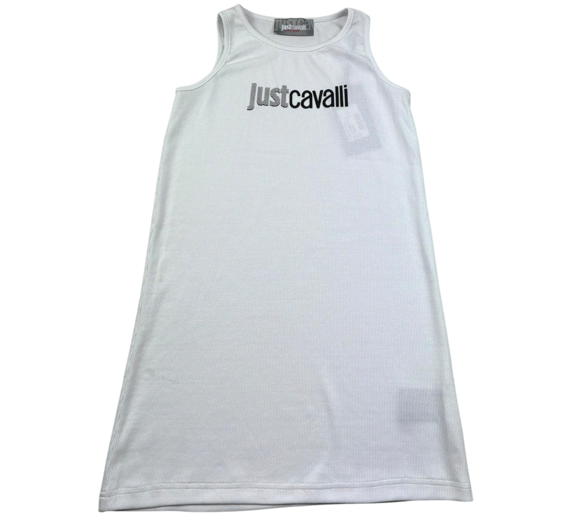 Just Cavalli Canotta Tinta Unita con Stampa per Bambina JGP26008CN BIANCO JUST CAVALLI 