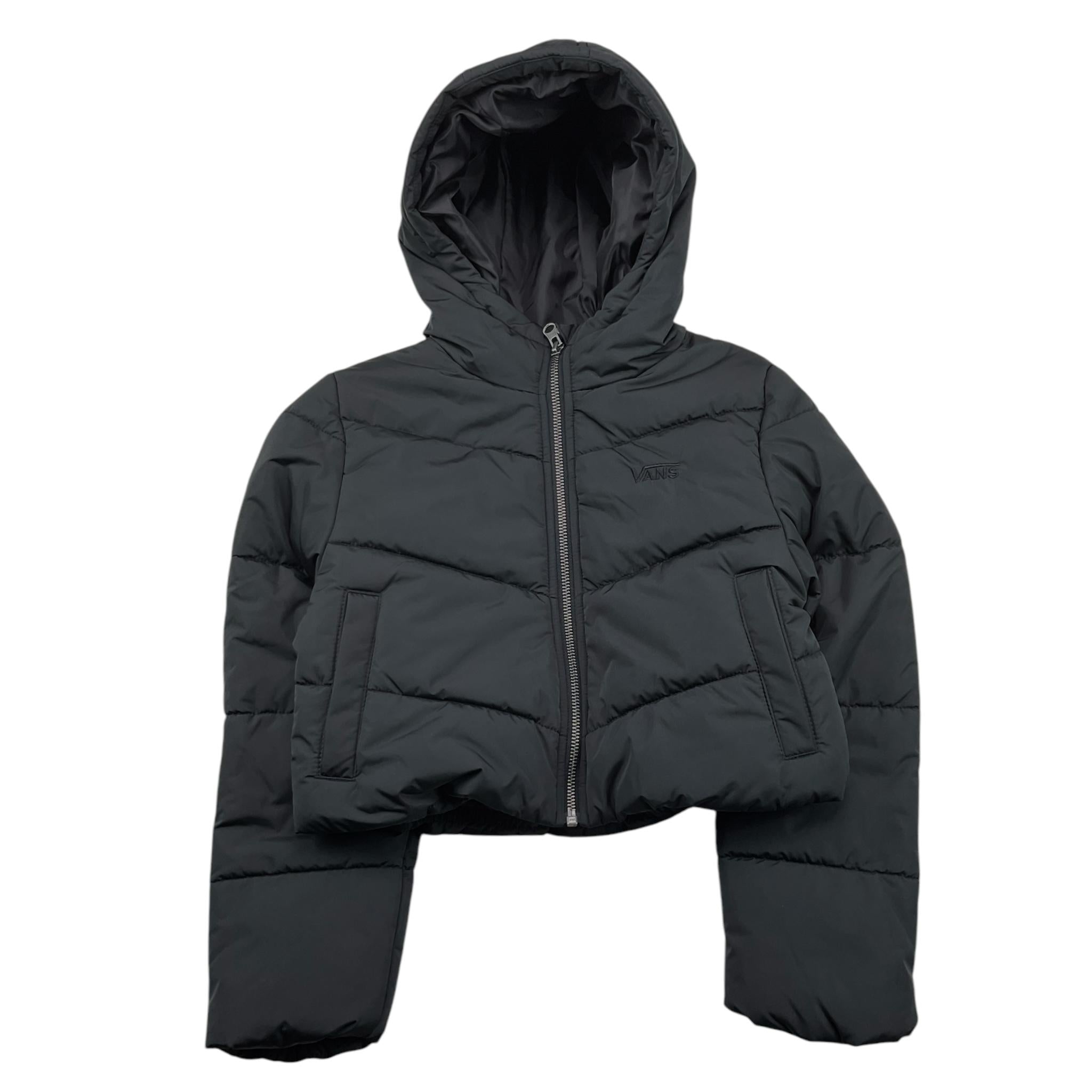 VANS giubbino tinta unita modello crop con cappuccio Nero per Bambina VN000J7GBLK NERO VANS 