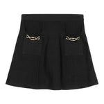 Twinset Gonna Tinta Unita con Elastico In Vita per Bambina 251GJ3QW3X NERO TWINSET 