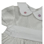 Le Coconne Abito Mezza Manica Traforato per Neonata LCN1937 BIANCO LE COCONNE 