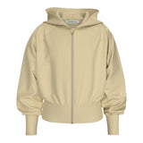 CALVIN KLEIN felpa tinta unita con zip e cappuccio Beige per Bambina IG0IG02541 BEIGE CALVIN KLEIN 