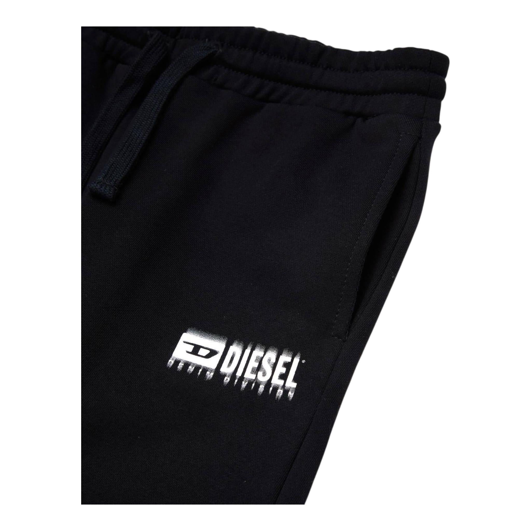 Diesel Pantalone Tinta Unita Modello Tuta con Elastico In Vita per Bambino J02041 NERO DIESEL 