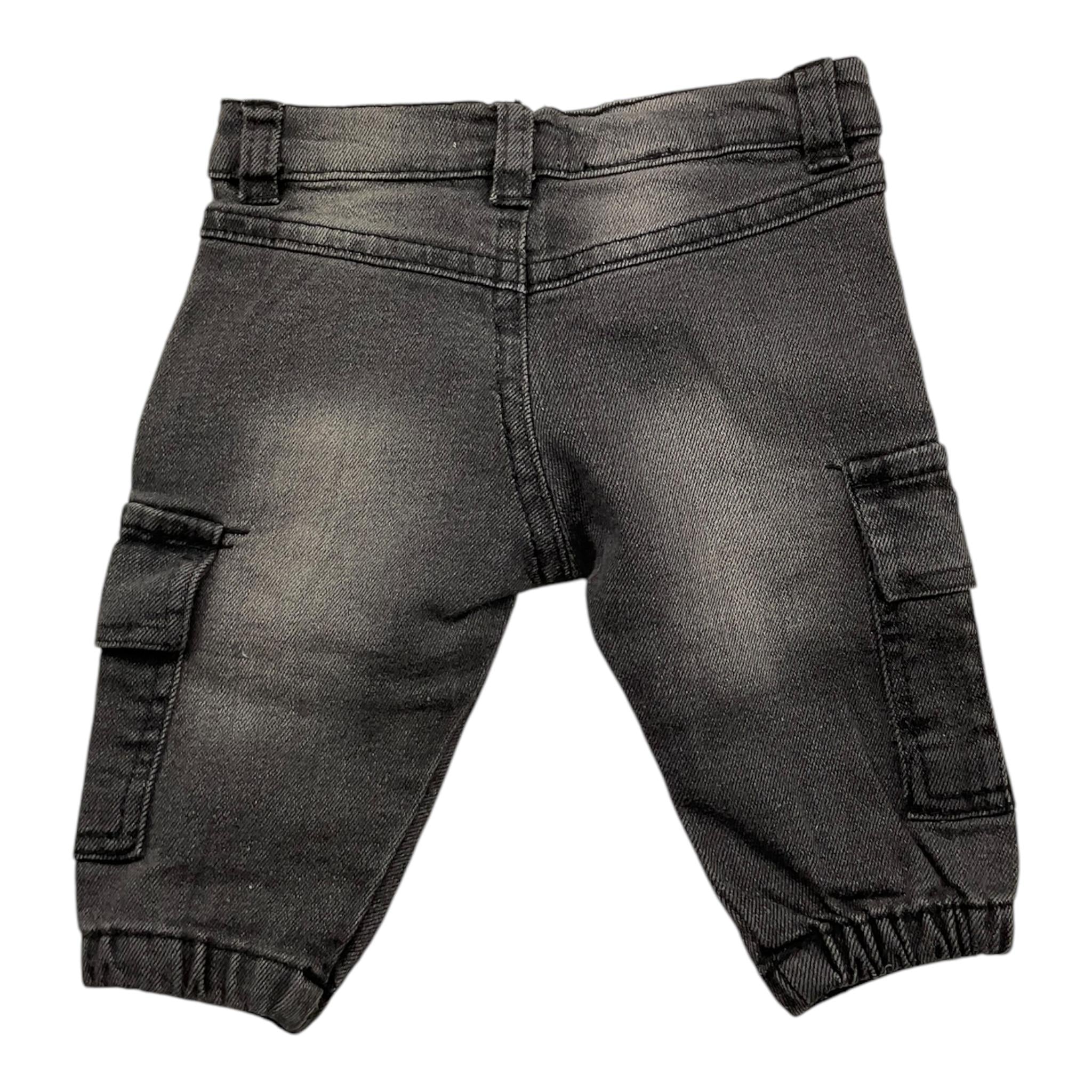 EMC jeans tinta unita con tasconi Nero per Neonato BZ7073 NERO EMC 