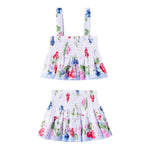 Monnalisa Completo 2 Pezzi Top-Gonna per Bambina 19E079 BIANCO MONNALISA 