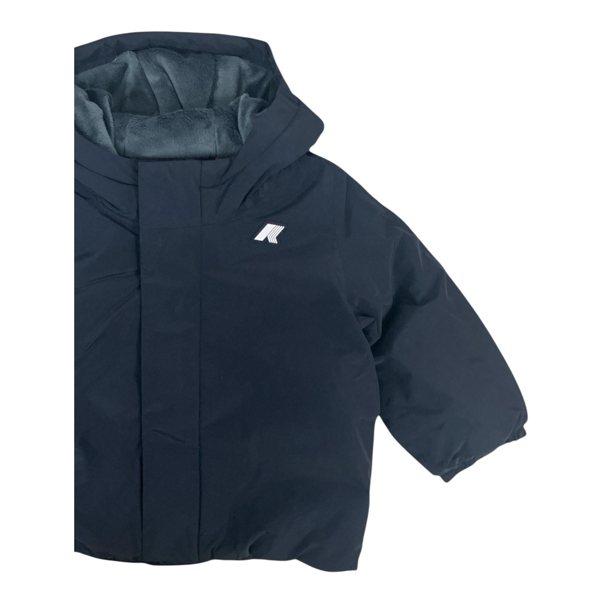 K-WAY giubbino tinta unita con cappuccio Blu per Neonato K4137VWXXX BLU K-WAY 
