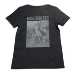 Bikkembergs T-Shirt Girocollo Tinta Unita con Stampa per Bambino BK3142 NERO BiKKEMBERGS 