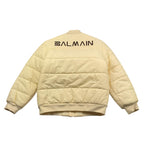 BALMAIN giubbino tinta unita con cappuccio e zip Panna per Bambino BT2Q47 PANNA BALMAIN 