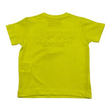 Iceberg T-Shirt Girocollo Tinta Unita con Stampa Verde Acido per Neonato
